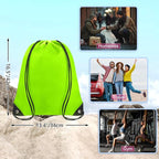 Grneric Drawstring Backpack Bulk 70Pcs String Backpack Drawstring Bags Cinch Bag Sackpack for Men Women Gym(Light Green)