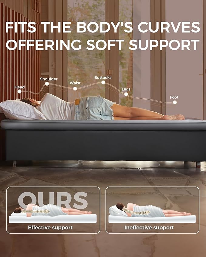 KingCamp Self Inflating Sleeping Pad, R 7.9 Air & Foam Camping Mattress 2 Person, 3" Thick Full Size Double Sleeping Pad with Air Pump for Camp Tent Outdoor Car, PVC Free (Grey)