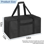 COOLBEBE 24x12x12 Inch Travel Duffle Bag (53L), Mid-Size Weekender for Overnight Trips, Camping, and Sports Gear Hauling, Water Resistant, Black