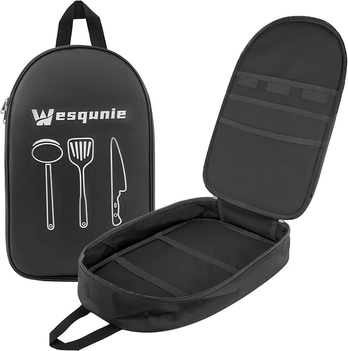 Camp Kitchen Organizer, Multi-Pocket Camping Cooking Utensils Bag, Waterproof Portable Storage for BBQ Outdoor Cooking Essentials