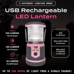 USB Rechargeable Camping Lantern, 400 Lumens LED Lantern, Hanging Tent Lamp, 6000mAh Power Bank, 200 Hour, 6 Modes, for Outdoors & Emergency
