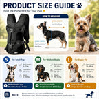 Dog Backpack Carrier, Legs Out Front Pet Carrier for Small Medium Dogs Cats up to 25lbs, Adjustable Breathable Hands-Free Puppy Carrier Backpack for Hiking, Cycling, Camping & Travel — S/M/L