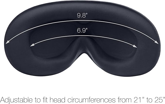 Sleep Headphones, Sleep Mask with Bluetooth Headphones, Ventilated Fabric, Adjustable Fit, 100% Blackout 3D Contoured Eye Cups, Sleeping Headphones for Side Sleepers
