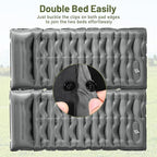 KASBAH Camping Sleeping Pad,6 inch Thick Inflatable Camping Mattress with Built-in Foot Pump and Pillow,Ultralight Sleeping Mat Backpacking Gear for Outdoor Hiking,Camping, Traveling and Tent