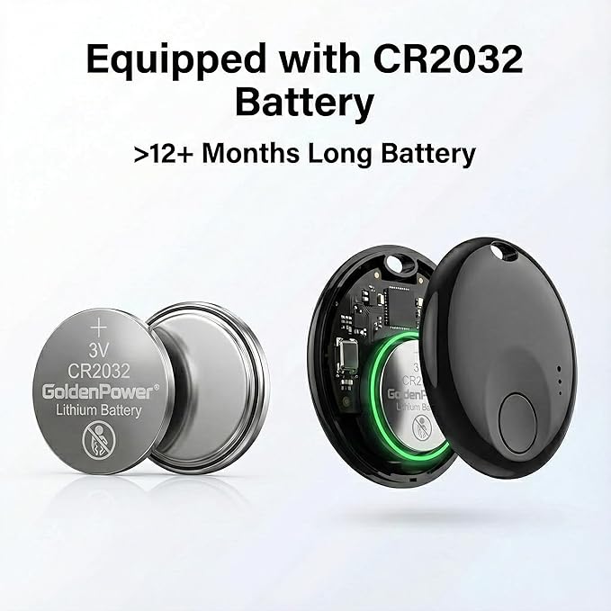 Air Tracker Tags-4 Pack, Bluetooth Tracker with Sound, Compatible with Google’s Find Hub (Android) and Apple Find My (iOS), for Keys, Wallets, Luggage, Pets, No Subscription (Black)