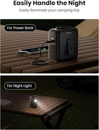 Warmco Portable Waist Fan,10000mAh Rechargeable Clip On Belt Fan with LED Light, 4 Speeds & 16000RPM Strong Airflow Wearable Neck for Camping, Outdoor, Hiking