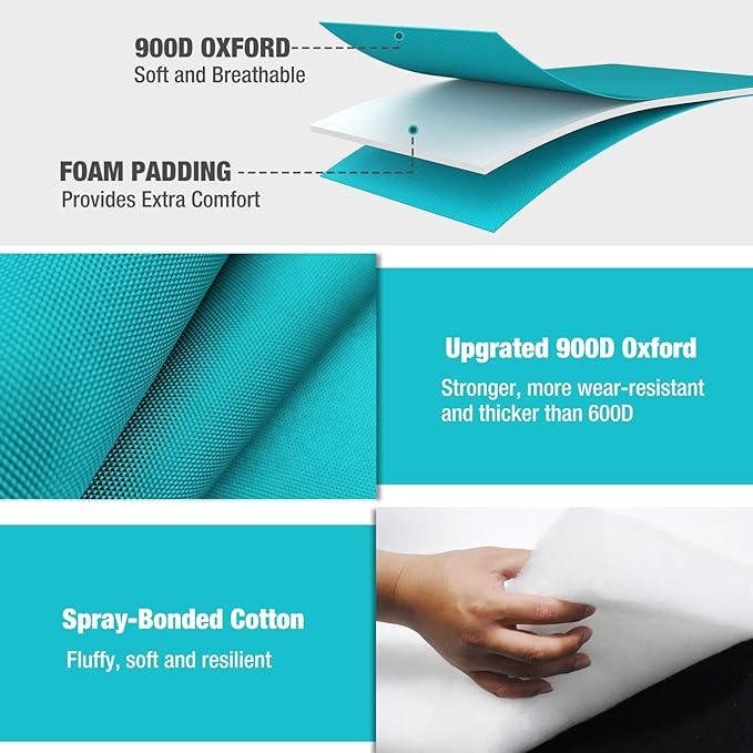 VILLEY Heavy Duty Directors Chair, Folding Camping Chairs, Portable Foldable Chair, for Camp Tailgating Lawn Picnic Fishing Beach, Supports 350 LBS, Blue