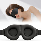 Cotton Sleep Mask, 100% Blockout Eye Mask, 3D Sleep Mask for Zero Eye Pressure, Cotton Comfort for Men and Women Travel/Sleeping