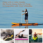 Paddle Board Pump Rechargeable Sup Air Pump Electric Portable with 10000mAh Battery, 25PSI High Pressure Inflator & Deflator for Inflatable Stand Up Paddleboards Kayak Boats Tents