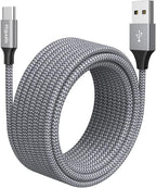 etguuds Long USB C Cable 10ft, 1-Pack, Braided USB A to USB C Charger Cable, Type C Charger Cord Fast Charging for iPhone 16 15 Series, Samsung Galaxy S25 S24 S23, Pixel, Switch and More