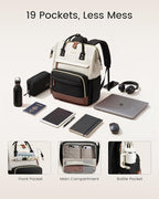 LOVEVOOK Laptop Backpack for Women, 17 Inch Work Business Backpacks Purse With Large Capacity