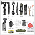 Gifts for Men Dad Husband Fathers Day, Survival Gear and Equipment kit 21 in 1, Professional Cool Gadgets Stuff Tactical Tool, Gift Ideas for Him Son Daughter Emergency Hunting Outdoors Camping Hiking
