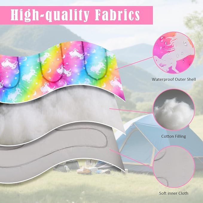 Camping Sleeping Bag for Kids Girls Boys,3 Season Warm Sleeping Bag Waterproof Portable for Outdoors Traveling,Camping