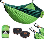 NATUREFUN Ultra-Light Travel Camping Hammock | 300kg Load Capacity,Breathable,Quick-Drying | 2 x Premium Carabiners,2 x Nylon Slings Included | Outdoor Indoor Garden