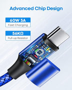 etguuds Short USB C to USB C Cable 0.5ft, 2-Pack 60W USBC to USBC Cord, Type C to C Charger Cable Fast Charging for iPhone 17 16 15 Pro Max Plus Air, Samsung Galaxy S25 S24 S23, for MacBook, Pixel
