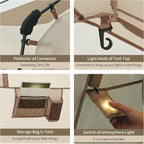 Naturehike Village Instant Tent, 4 Person 8 Person Camping Tent with Full Rainfly, Waterproof Large Cabin Tents for Car Camping