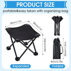 Ripeng 2 Pcs Portable Airplane Travel Foot Rest, Folding Camping Stool, Under Desk Foot Rest at Work for Long Flight, Home and Office Outdoor Hiking Fishing with Carry Bag