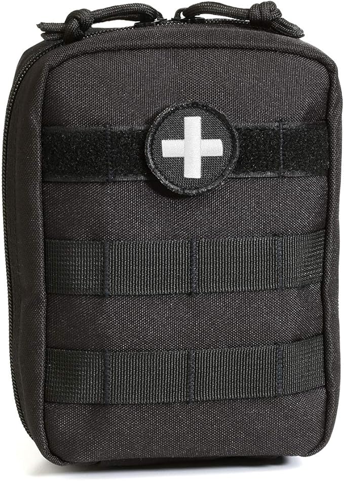First Aid Molle Pouch - Heavy Duty IFAK Pouch - Empty Medical Pouch Ideal for Military Use EMTs Law Enforcement Camping and Hiking - Med Pouch for Optimal Organization