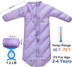 T40 Toddler Sleeping Bags Boys Girls | Ages 2-4 | Puffy Kids Sleeping Bag Camping Sleepovers |up to 46 in| Lightweight Compact Comfort for Indoor Outdoor Machine Washable