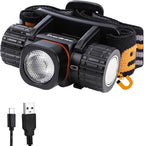 EverBrite Rechargeable Headlamp, 500 Lumen LED Rechargeable Headlight with 4 Light Modes, Magnetic Base and Adjustable Headstrap, Perfect for Camping, Hiking, Caving, Fishing