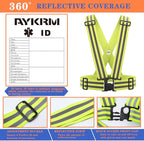 AYKRM 9 color High Visibility Reflective Vest Running Gear High Vis Adjustable Safety Vest
