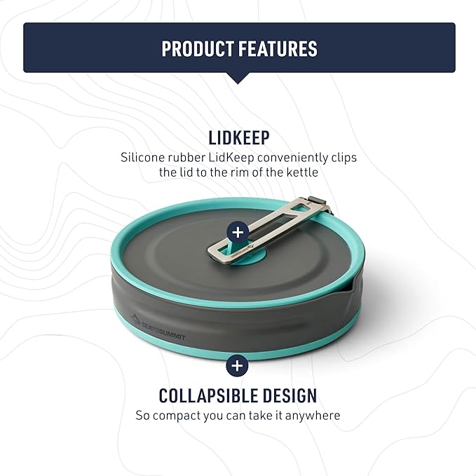 Sea to Summit Frontier Ultralight Collapsible Pouring Pot for Camping, 2.2 Liter