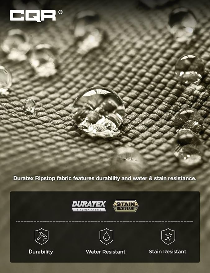 CQR Men's Tactical Pants, Water Resistant Ripstop Cargo Pants, Lightweight EDC Work Hiking Pants, Outdoor Apparel