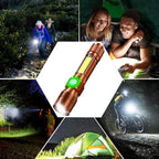 Black Light UV Flashlight Rechargeable, 3in1 Super Bright Tactical Flashlights LED UV Black Light &Redlight, 1500Lumen 7Modes, Zoomable, Waterproof Pocket Flashlight for Pet Stains Detection,Camping