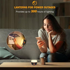 Yonktoo Rechargeable Camping Lantern with 6400mAh Battery, 300 Hour Runtime, 5 Light Modes, Adjustable Brightness, Waterproof, Hook & Magnetic Base, Battery Operated for Camping & Power Outages