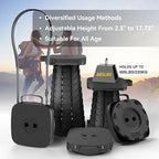 2025 Upgraded Portable Folding Stool, Collapsible Stool, Telescoping Camping Stool with Max Load Capacity 485lbs, Square Retractable Seat for Camping Gardening Fishing Hiking BBQ[Black]