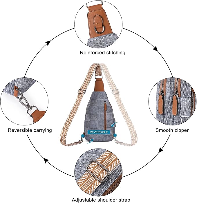 CLUCI Crossbody Bags for Women Men,Leather Sling Bag Cross Body Backpack for Woman Gifts for Women Birthday Unique