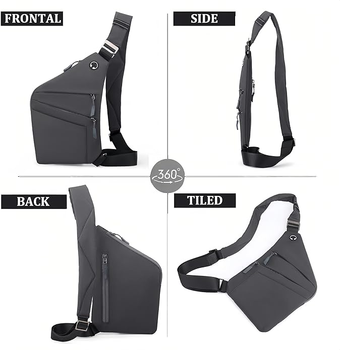 Crossbody Travel Bags for Women, New Theft Proof Safe Slim Sling Travel Purses, Personal Flex Shoulder Bag for Men Women