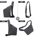 Crossbody Travel Bags for Women, New Theft Proof Safe Slim Sling Travel Purses, Personal Flex Shoulder Bag for Men Women