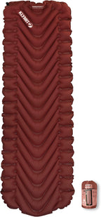 KLYMIT Insulated Static V Inflatable Sleeping Pad | Comfortable, Lightweight, Easy to Inflate, Portable Air Bed Mattress for Camping, Backpacking and Hiking — Red