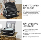 Hanke 16 inch Underseat Carry On Suitcases with Wheels,Lightweight Hard Shell Carry on Luggage with Wheels for Weekender,Top Opening Small Suitcase,Travel Luggage for Womem Men,Jet Black.