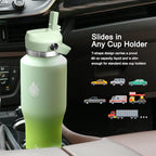 SENDESTAR SENDESTAR 40oz Stainless Steel Water Bottle(Cold for 48 Hrs, Hot for 24 Hrs),Double Wall Vacuum Insulated Bottle with Straw Lid, Spout Lid and Flex Cap, Fit in Any Car Cup Holder