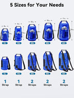 HEETA Dry Bag Waterproof for Women Men, 5L/10L/20L/30L/40L Roll Top Lightweight Dry Storage Bag Backpack with Phone Case for Travel Swimming Boating Kayaking Paddle Board Camping Beach Accessories