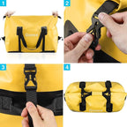 Gonex 40L 60L 80L Extra Large Waterproof Duffle Travel Dry Duffel Bag Heavy Duty Bag with Durable Straps & Handles for Kayaking Paddleboarding Boating Rafting Fishing