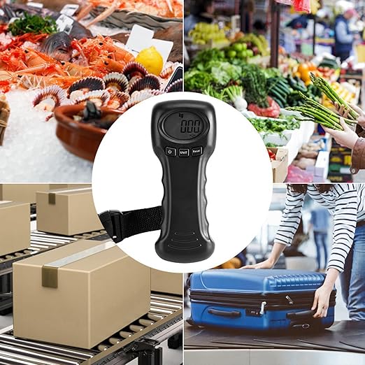 Dioche Luggage Weight Scale, 110lb Portable Travel Hanging Luggage Scale, Electronic Weight Scale with LCD Digital Display for Travel, Suitcase Weight Scale