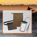 Dry Bag Backpack, 20 L Dry Bag Waterproof with Waist Pouch and Phone Case,Dry bag for kayaking,Marine dry bag for Kayaking, Beach, Rafting, Boating, Hiking, Camping and Fishing (Coffee)