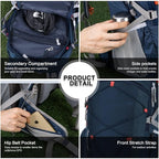 MOUNTAINTOP Hiking Backpack,Lightweight Travel Backpack for Men Women Outdoor Backpacking, Camping