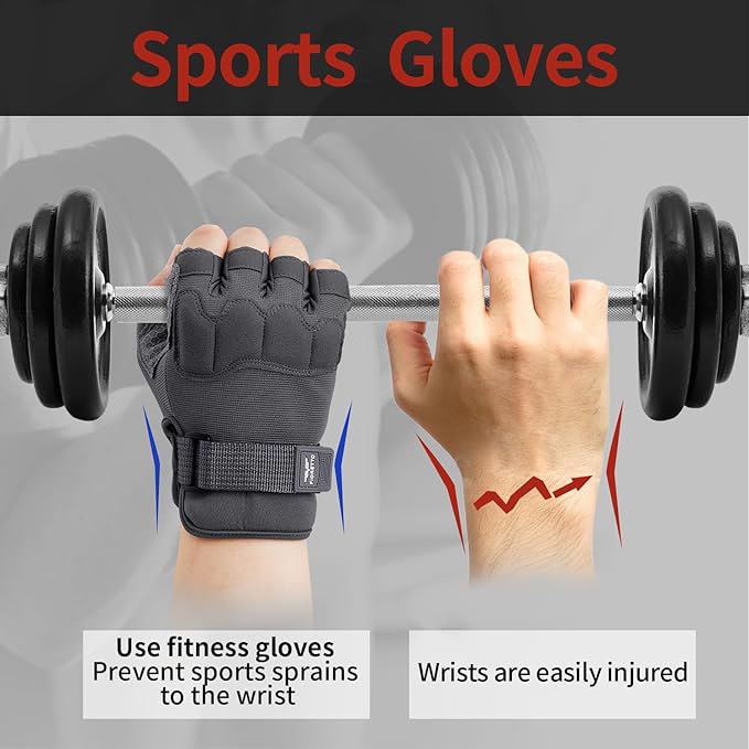 FIORETTO Fingerless Gloves, Half Finger Gloves for Driving, Cycling, Shooting, Hunting, Motorcycle, Climbing, Outdoor Work 215801