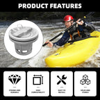 3Pcs Boat Air Valve, Double Seal Inflatable Boat Air Gas Valve Replacement for Inflatable Raft Dinghy Kayak Canoe with Filter Mesh and 8-Groove Spanner