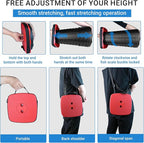 Upgraded Square Folding Stool, Max Load Capacity 485lbs, Portable Collapsible Stool Seat, Telescoping Foldable Stool, Retractable Stool for Adult Camping Fishing Outdoor BBQ