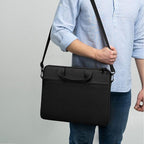 14-15 Inch Laptop Shoulder Messenger Bag Carrying Case Briefcase Slim Protective Computer Sleeve with Handle Strap Pocket for MacBook Acer ASUS HP Surface Dell Chromebook, Black