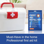 SuccorWare 90 Pieces First Aid Refill Kit - Wound Care Kit Includes Bandages for Home, Travel, Hiking - Portable Replacement Kit for First Aid Medical Supplies（1 Set）