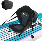 UPWELL Universal Kayak Seat with Detachable Storage Bag & 4 Adjustable Strap, Paddle Board Seat with Memory Foam Padded and Backrest for Kayak, Canoe, Sup
