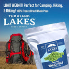 Thousand Lakes Freeze Dried Vegetables - Whole Peas 2-pack 3.5 ounces (7.0 ounces total) | No Salt Added