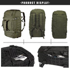 Miramrax Travel Duffle Bag Backpack for Men - Large Tactical Bags Weekender Gym Bag for Overnight Traveling Military Workout Deployment Sports (Green, 25L)