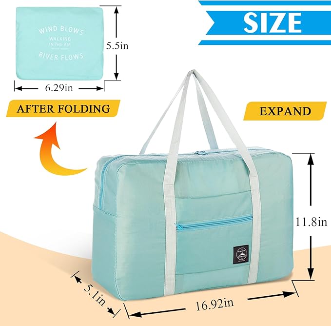 12PCS For Spirit Airlines Personal Item Bag Travel Bag Carry on Luggage Foldable Duffel Bag Sports Gym Bag Water Resistant Travel Duffel